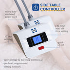 Sealy Electric Blanket Queen Size, Flannel & Sherpa Heated Blanket with 10 Heat Setting & 1-12 Hour Auto Shut Off, Fast Heating Blanket, Machine Washable, Beige, 84 x 90 Inch