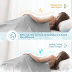 EASELAND Cooling Comforter Queen, Cold Touch Fabric Absorbs Body Heat, Double-Sided Cool Design Soft Fluffy Cooling Blanket for Night Sweats Hot Sleeper(Grey, Queen(90"x90"))