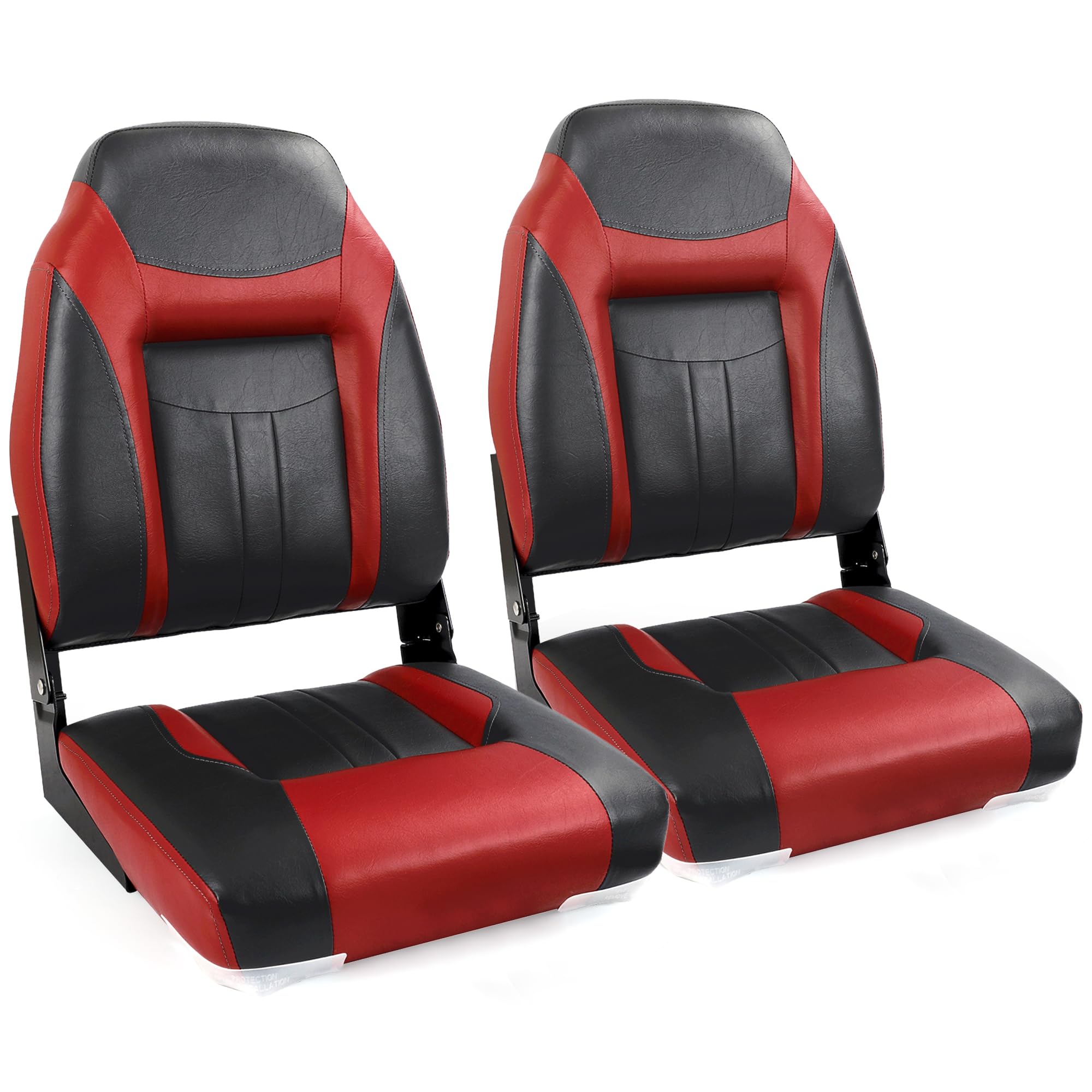 NORTHCAPTAIN S1 Deluxe A Pair of Marine High Back Folding Fishing Boat Seat,Stainless Steel Screws Included