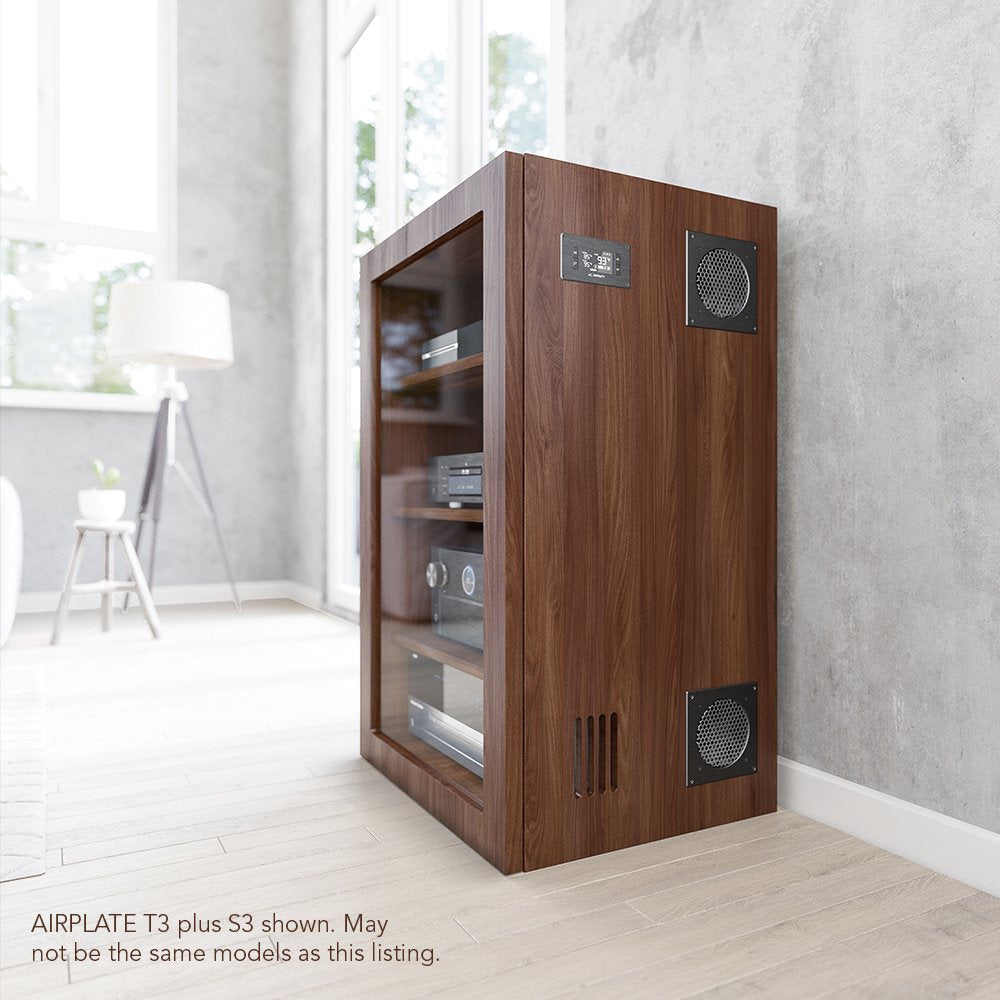 AC Infinity AIRPLATE T8, Quiet Cooling Dual-Fan System 6" with Thermostat Control, for Home Theater AV Cabinets