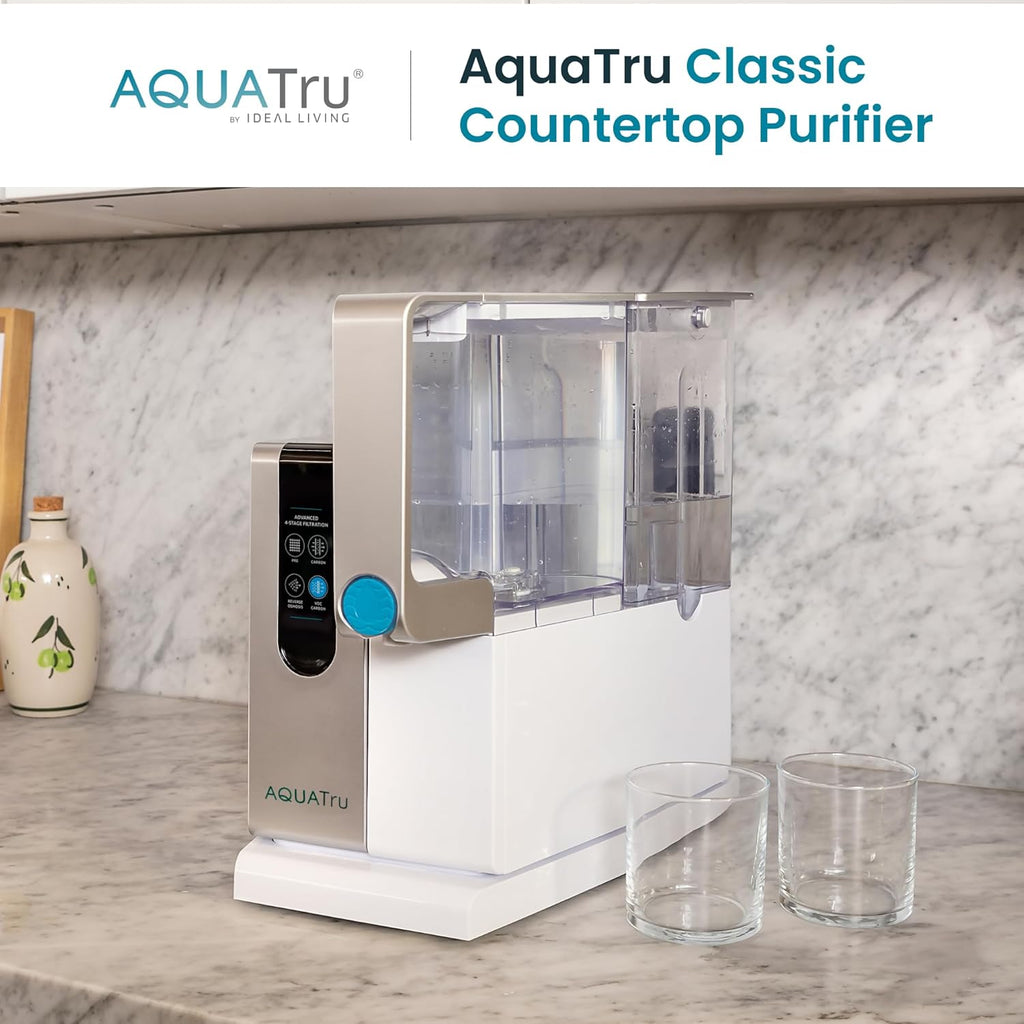 AquaTru Classic Countertop Water Filtration Purification System for PFAS & Other Contaminants with Exclusive Ultra Reverse Osmosis Technology (No Installation Required) | BPA Free (AquaTru Classic)