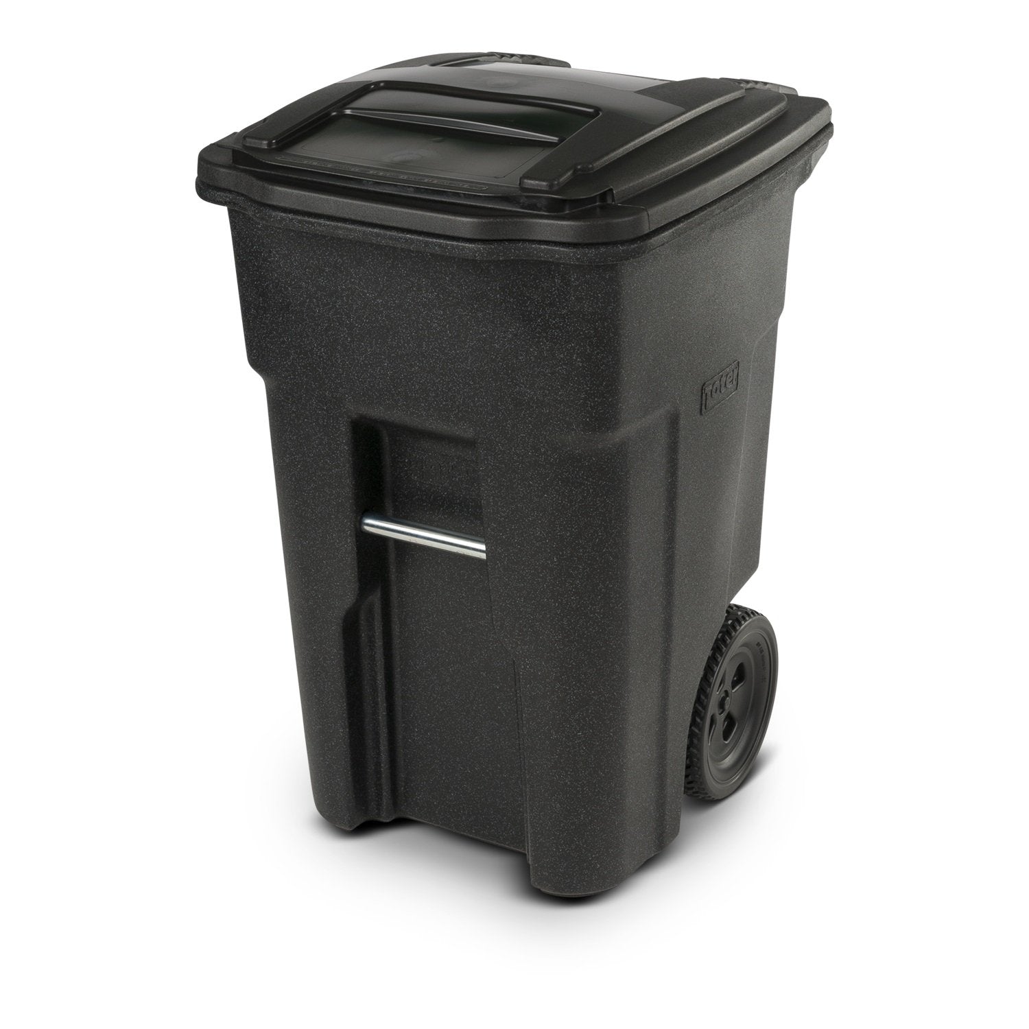 Toter 25564-R1209 Residential Heavy Duty Two Wheeled Trash Can, Blackstone, 64 Gallon