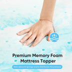 OLIXIS Gel Memory Foam Mattress Topper, Twin 2 Inch, Cooling Gel Infused Soft Comfy Breathable, Pressure-Relieving, CertiPUR-US Certified