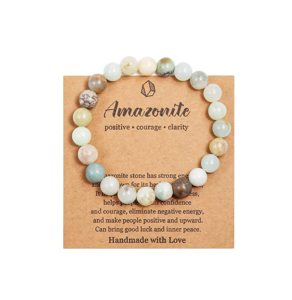 Pingyongchang Stress Relief Anxiety Yoga Bracelet,Mantra Bracelets for Women Natural Crystal Stone Healing Gifts Birthday Gifts for Jade Bracelet for Men