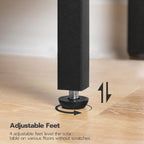 HOOBRO 29.5" Narrow Console Table with 2 Fabric Drawers, Small Entryway Table with 2-Tier Storage Shelves, Sofa Table, Behind Couch Table, for Living Room, Hallway, Rustic Brown and Black BF71XG01