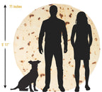 Zulay Ekstra Store Burritos Tortilla Tæppe – Vikl dig ind som en kæmpe taco! Dobbeltsidet 71 tommer, Sjovt & Ultra Blødt Nyt Tæppe, Super Blød 285 GSM Flannel