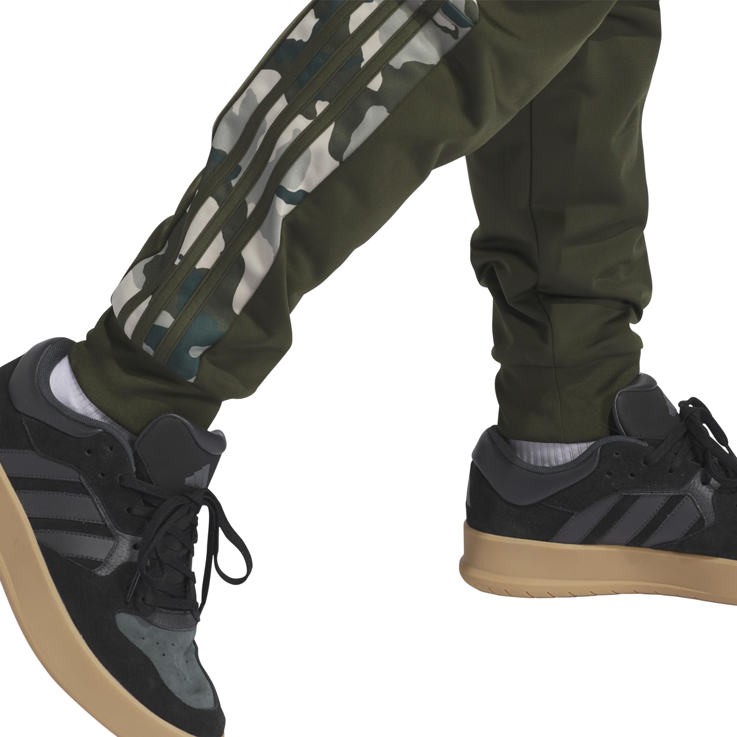 adidas Men's Essentials Camouflage Tricot Track Pants, Night Cargo