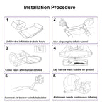 10FT aufblasbare Bubble-Haus-Kuppel für Kinder, klares PVC aufblasbares Bubble-Haus-Zelt mit Tunnel, Bubble-Ballon-Haus mit 800W Luftgebläse, 600W Luftpumpe mit 50 Ballons aufblasbare Kuppel für Party