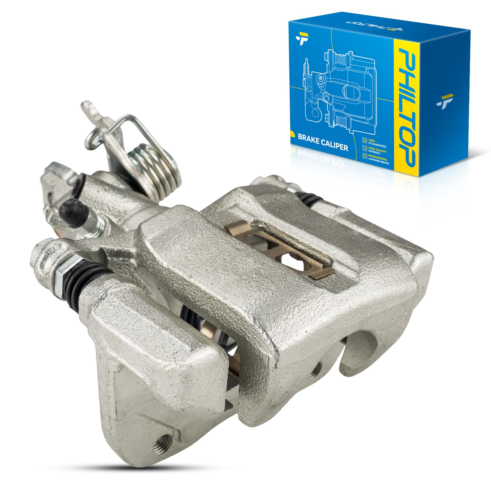 PHILTOP 18B5046 18B5047 Rear Disc Brake Caliper Assembly Fit for 2007-2017 Jeep Wrangler, 2008-2012 Jeep Liberty, 2007-2011 Dodge Nitro, 2018 Jeep Wrangler JK