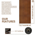 WADILE PVC Wood Grain Panels for Wall, 15.7 in X 17.1 ft Burlywood Soundproof Wall Panels for Wall Paneling Peel and Stick Wall Panels, 3D Wall Panels for Interior Decor, Cover 22.4 Sqft