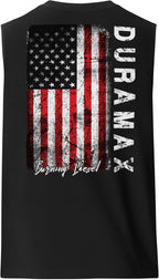 Duramax Diesel Tank Top Mens Diesel Truck Shirt American Flag Muscle Tee Shirt
