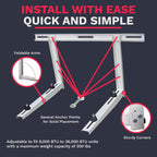 DuctlessAire Outdoor Wall Bracket - Mini Split Mounting Bracket - Ductless Air Conditioner Wall Mount - Mini Split AC/Heating System Accessories for Window AC, HVAC, Heat Pump & More (9000-36000 BTU)