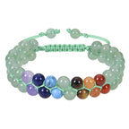 GelConnie Lava Rock Chakra Bracelet 7 Chakra 8mm Natural Stone Healing Bracelet Stress Relief Yoga Beads Anxiety Bracelet Aromatherapy Essential Oil Diffuser Bracelet Bangle