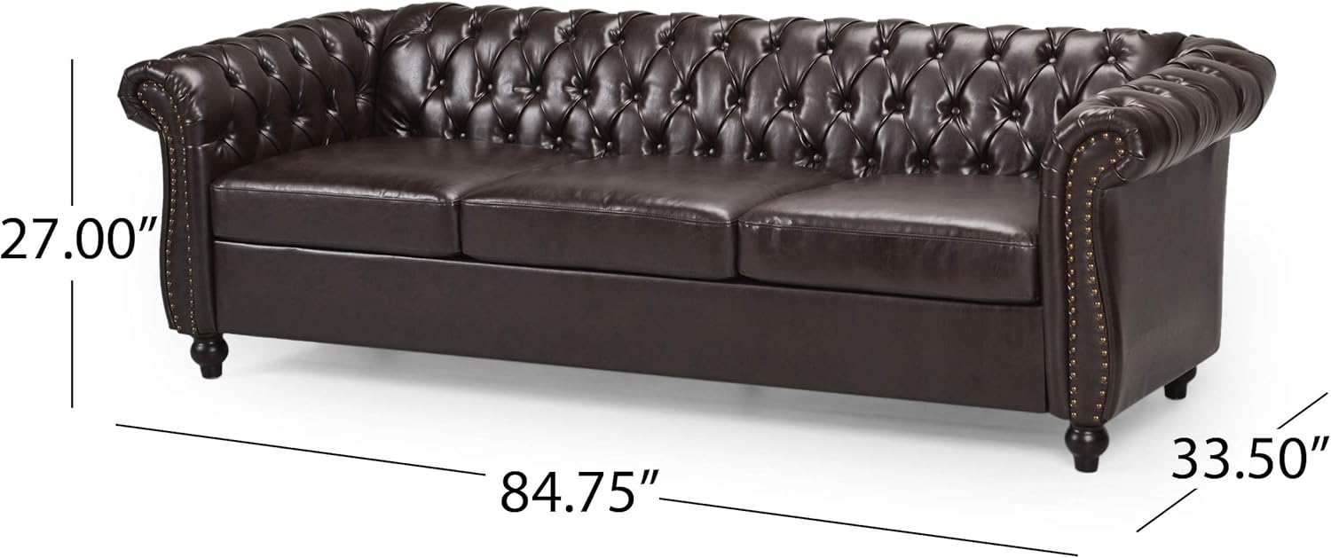 Christopher Knight Home Norma Sofas, Brown, Dark Brown
