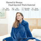 Heated Blanket Throw Size, Soft and Cozy Electric Heating Blanket for Bed, Automatic Safety System 6 Heating Levels & 4 Hours Auto-Off, 50" x 60" Dark Grey