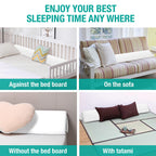 Vekkia Queen Size Bed Wedge Pillow for Headboard Gap/Long Bed Wedge Gap Filler/Mattress Wedge Gap Filler Fill 0-6" Gap Between Headboard and Mattress