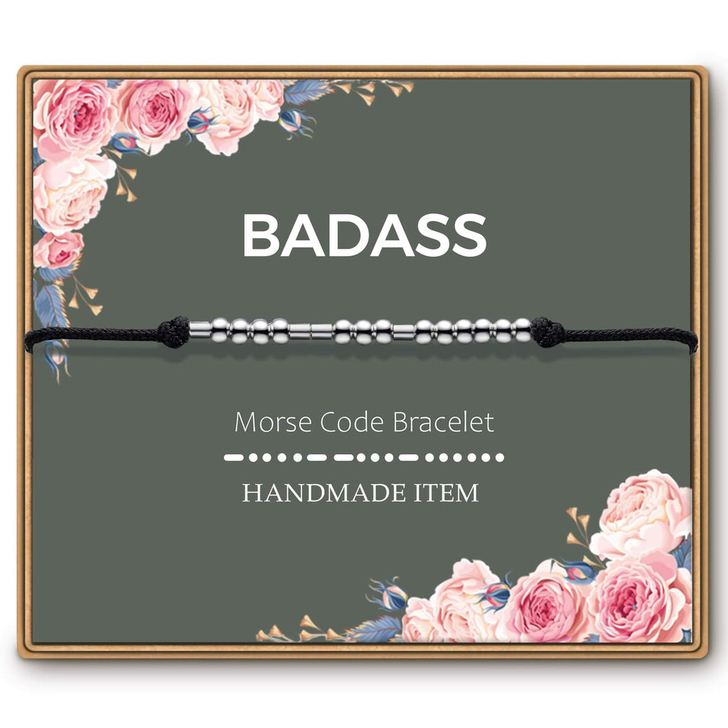 Bracelets en code Morse ASELFAD pour femmes, cadeaux d'anniversaire amusants pour femmes, cadeaux d'amitié pour meilleure amie, bijoux inspirants pour adolescentes femmes