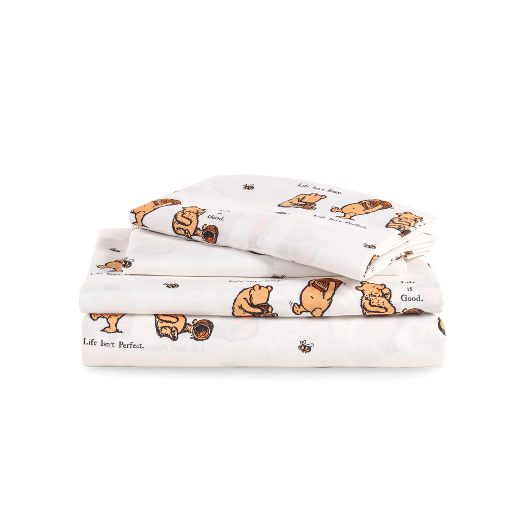 Zestaw pościeli Berkshire Blanket Peanuts® dla dzieci, rozmiar pełny - 4 części, Peanuts® mini pozy i łapy szare, urocze postacie Snoopy nadrukowane na miękkich mikrofibrowych prześcieradłach