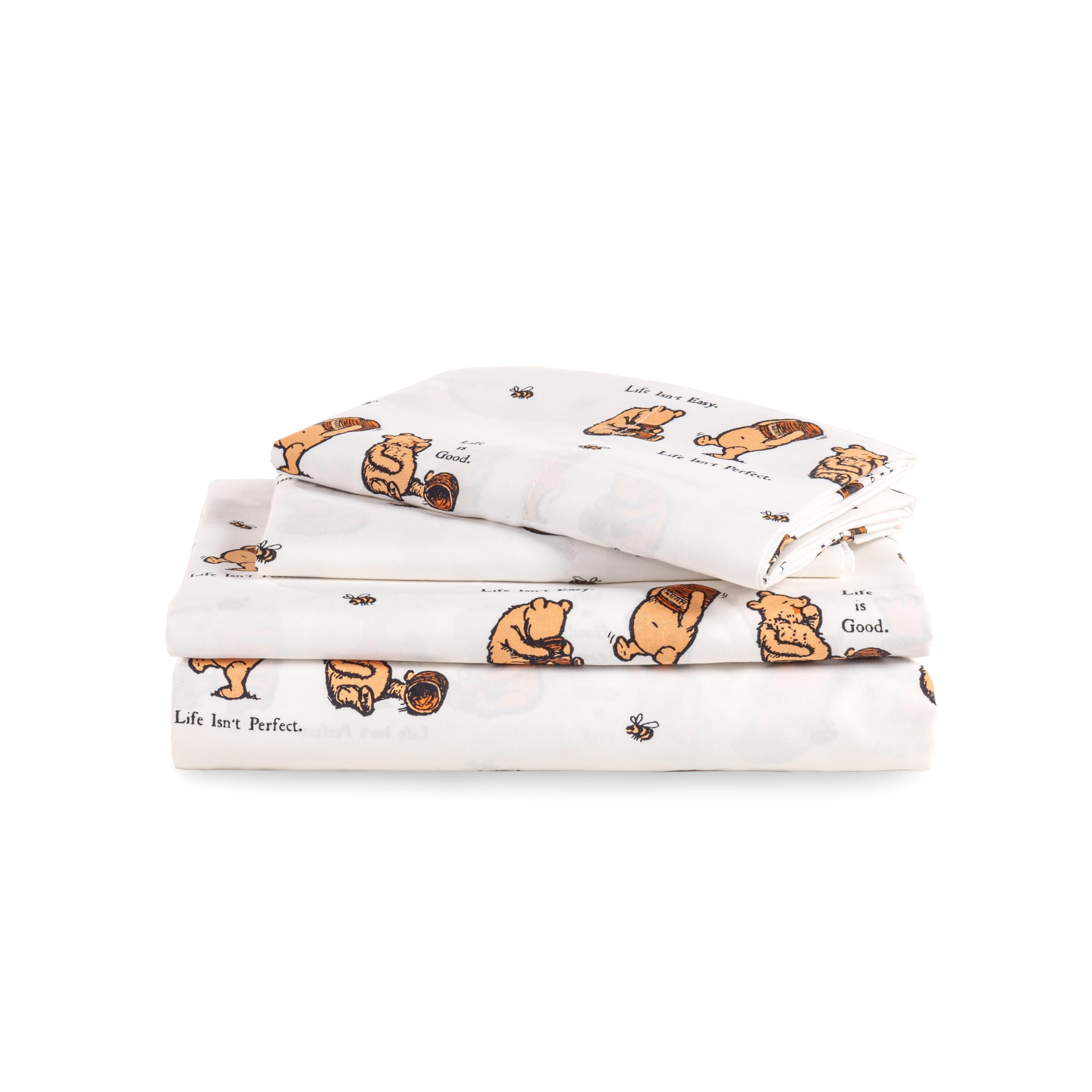 Zestaw pościeli Berkshire Blanket Peanuts® dla dzieci, rozmiar pełny - 4 części, Peanuts® mini pozy i łapy szare, urocze postacie Snoopy nadrukowane na miękkich mikrofibrowych prześcieradłach
