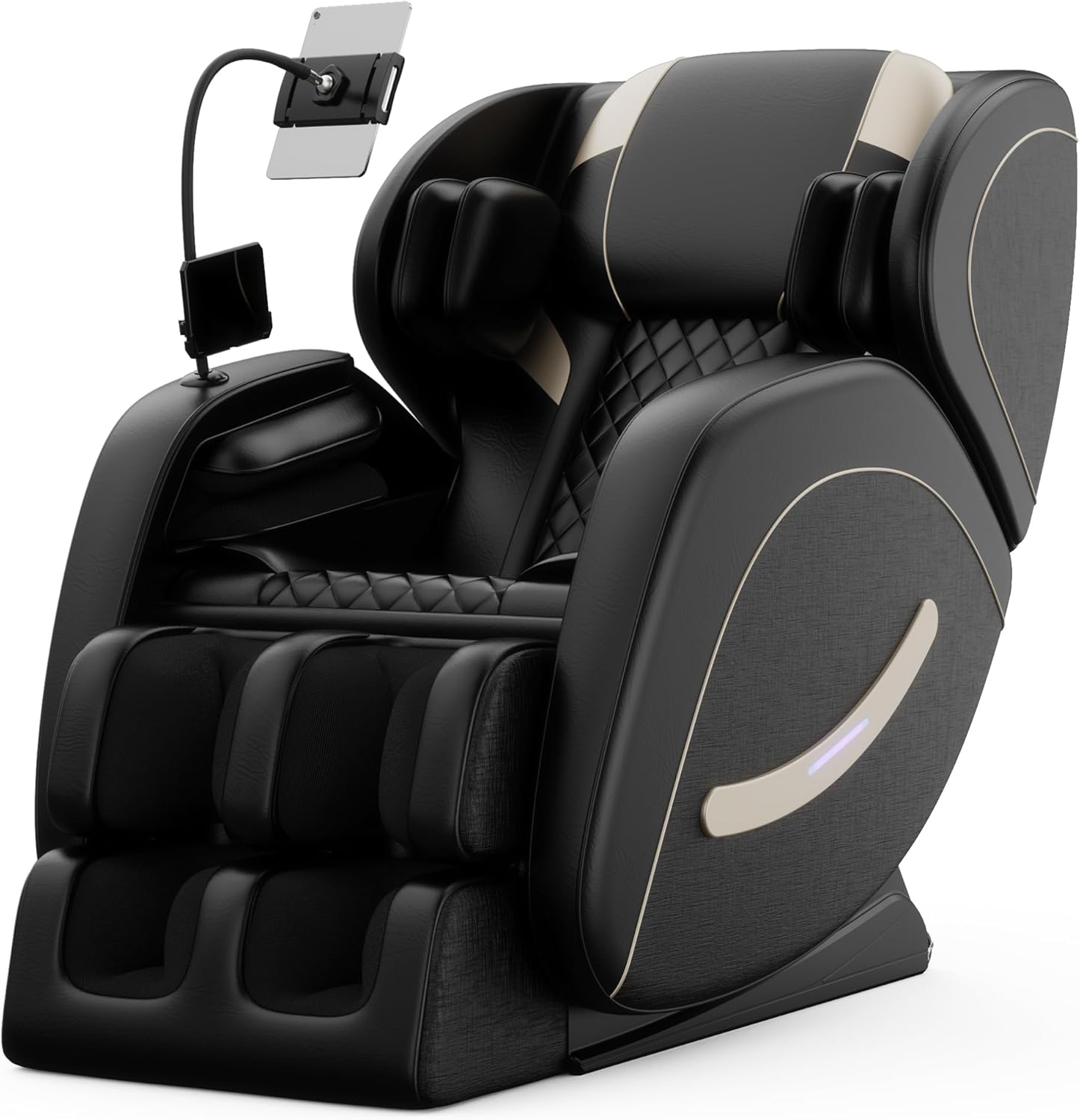 Massage Chair Full Body, Zero Gravity Massage Chair with Auto Modes, Airbag Massage, 6 Fix Point Rollers, Foot Massage, Heating, Touch Screen Controller, Home Relaxation Recliner with Massage, Black