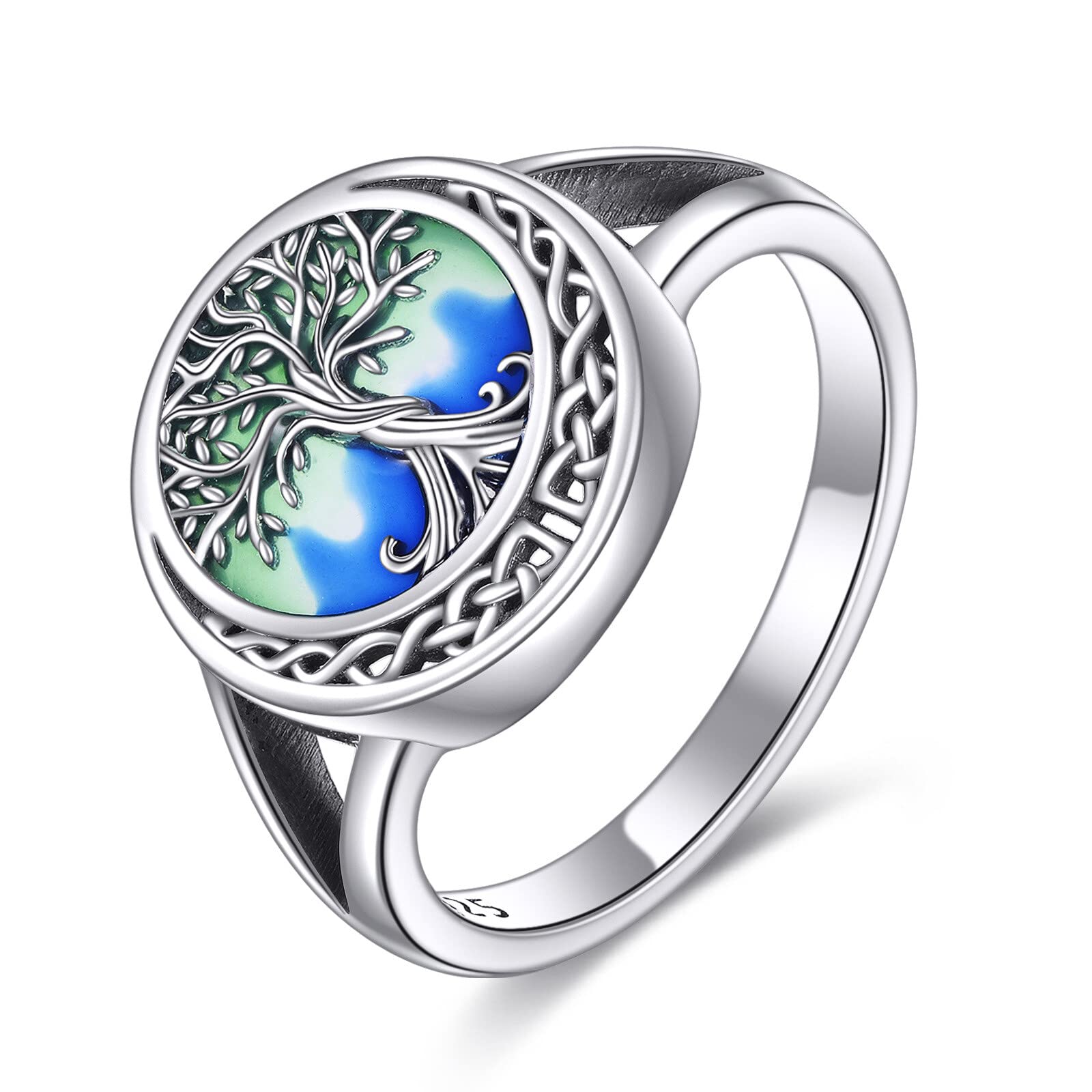 ONEFINITY Tree of Life Rings Sterling Silver Celtic Knot Tree of Life Rings Family Tree Jewelry Gifts for Women