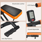 SogesPower Squat Machine for Home Gym, Squat Rowing Machine with Adjustable Resistance and Optional Full Motion, Squat Assist Trainer for Glutes & Legs Workout, Up to 330lbs, Orange