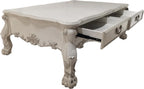 Acme Dresden 2 Drawers Coffee Table in Bone White