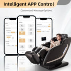 EASPEARL 2025 Massage Chair, 4D Full Body Zero Gravity Massage Chairs with APP, SL Track Shiatsu Stretch Massage Recliner Chair with Electric Footrest, Heat, Foot Rollers, Body Scan(Black)