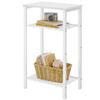 Hoctieon 3 Tier End Table, Telephone Table, Tall Side Table with Storage, Small Nightstand for Small Spaces, Metal Frame, For Living Room, Bedroom, Sofa Couch, Hall, Easy Assembly, Black