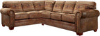 American Furniture Classics Model Wild Horses Two Piece Sofa sectional Pinto Brown
