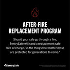 SentrySafe Fireproof and Waterproof Large Safe with Digital Keypad, Override Key, and Adjustable Shelf for Home, Dorm, or Office, 0.81 Cubic Feet, FPW082HSB