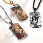Picture Necklace Personalized Photo, Custom Necklace for Men Customized Engraved Necklace with Photo Text Memorial Gifts for Women Dad Mom