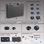 YSTOOL Brake Bleeder Kit Pneumatic Pressure Brake Clutch Fluid Bleeding Tool Set with Master Cylinder Adatpers Air Power Pressurized Oil Change Bleeder Machine and Waste Oil Collection Bottle (Red)