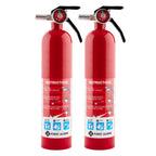 First Alert Fire Extinguisher for Home, Standard Rechargeable Compliance Unit, UL RATED 1-A:10-B:C, HOME1-4, Red, 4-Pack