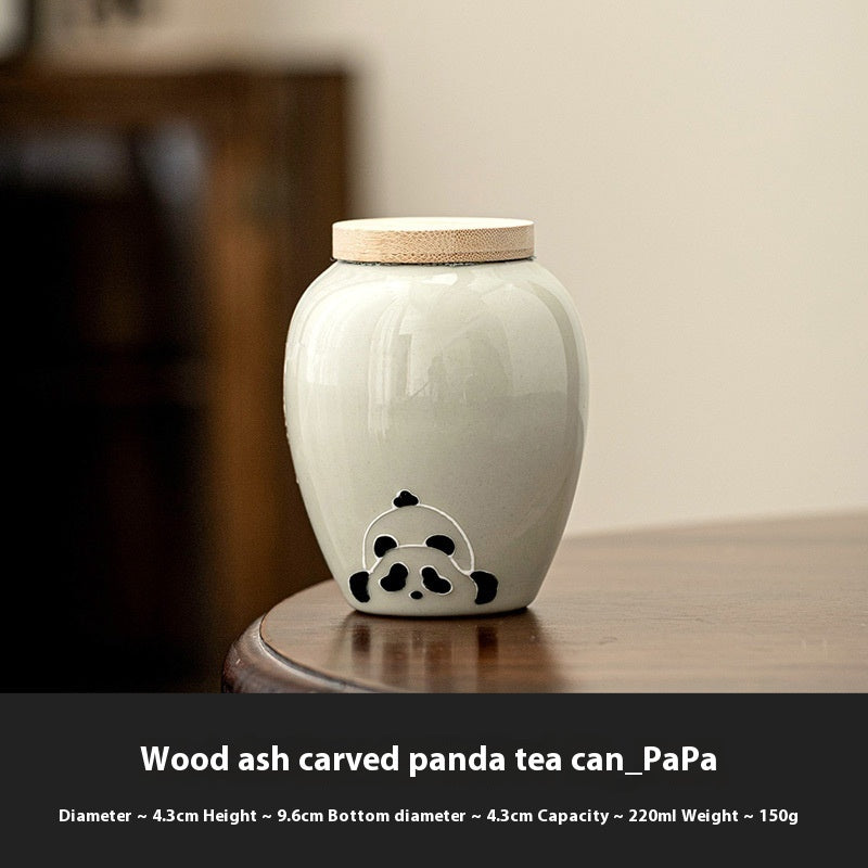 Chinese Retro Panda Ceramic Pot