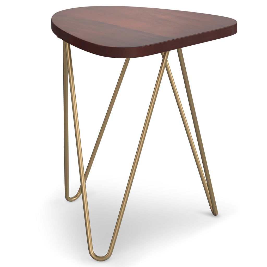 SIMPLIHOME Preston Modern Industrial 22 inch Wide Metal Metal Side Table in Antique Copper, Fully Assembled for the Living Room and Bedroom