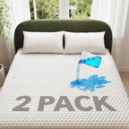 OhGeni 100% Waterproof Queen Size Mattress Protector,Soft Mattress Pad, Cooling Breathable Fitted Sheets,Washable Bed Cover,Non-Slip Deep Pocket,Noiseless for Bedroom