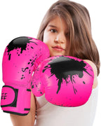 Kids Boxing Glove 6oz 8oz, Youth, Boys and Girls Training Sparring Gloves for Punching Bag, Kickboxing, Muay Thai, MMA, Gift for Age 6-15 Years