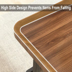 Square Coffee Tables Living Room Set of 2, Nesting Walnut Coffee Table with Fluted, End Tables for Bedroom Office Balcony Yard (23.5"+19.5" Walnut)