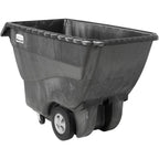 Rubbermaid Commercial Products Tilt Dump Truck, 450 lbs 1/2 Cubic Yard Heavy Load Capacity with Wheels, Black, Trash Recycling Cart for Construction/Commercial/Industrial Transportation