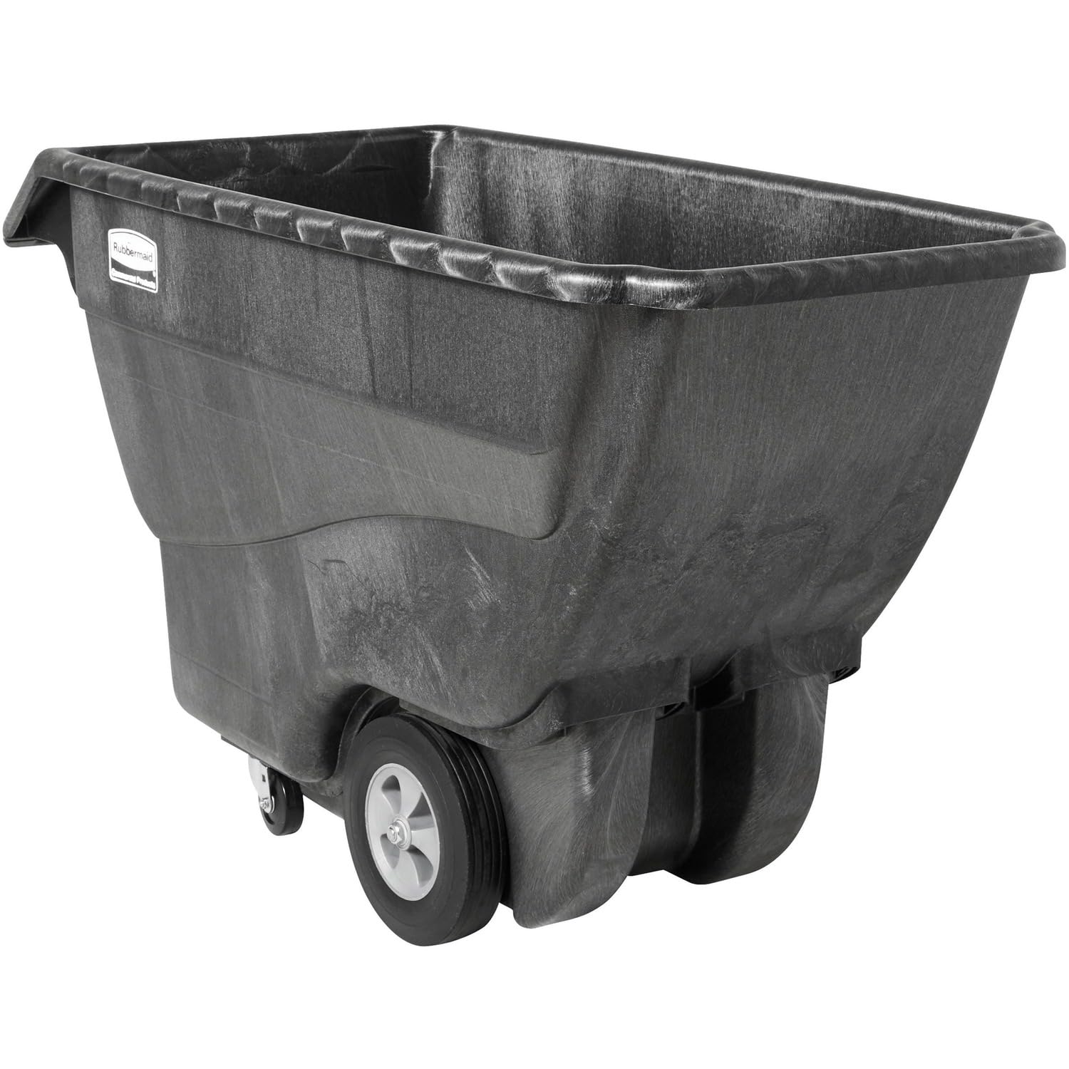 Rubbermaid Commercial Products Tilt Dump Truck, 450 lbs 1/2 Cubic Yard Heavy Load Capacity with Wheels, Black, Trash Recycling Cart for Construction/Commercial/Industrial Transportation