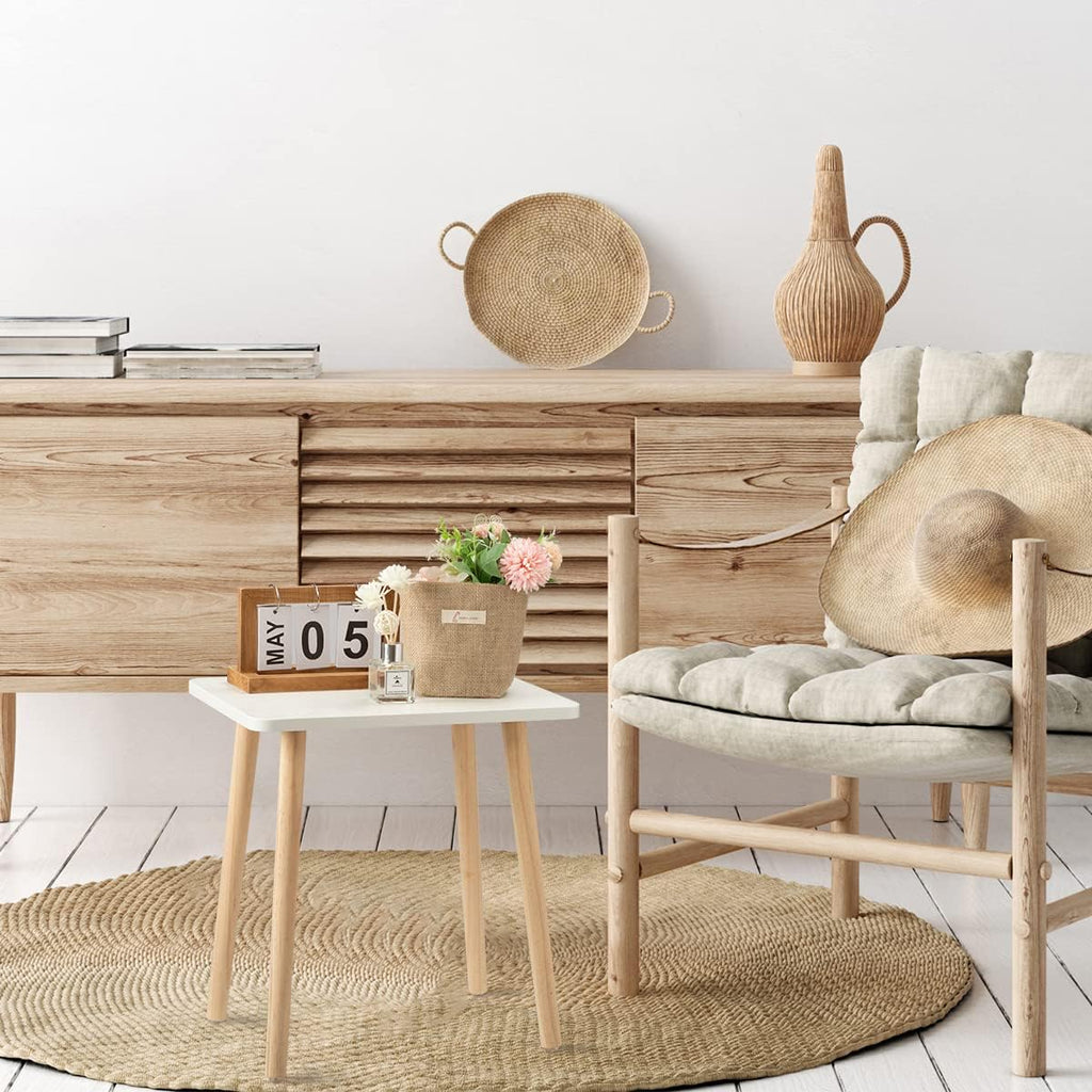 FORAOFUR Side Table, Small End Table Accent Table Living Room Bedroom Balcony Office, Modern Side Table Bedside Table Home Decor, Small Table for Small Spaces, Small Coffee Table, Easy Assembly