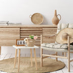 FORAOFUR Side Table, Small End Table Accent Table Living Room Bedroom Balcony Office, Modern Side Table Bedside Table Home Decor, Small Table for Small Spaces, Small Coffee Table, Easy Assembly