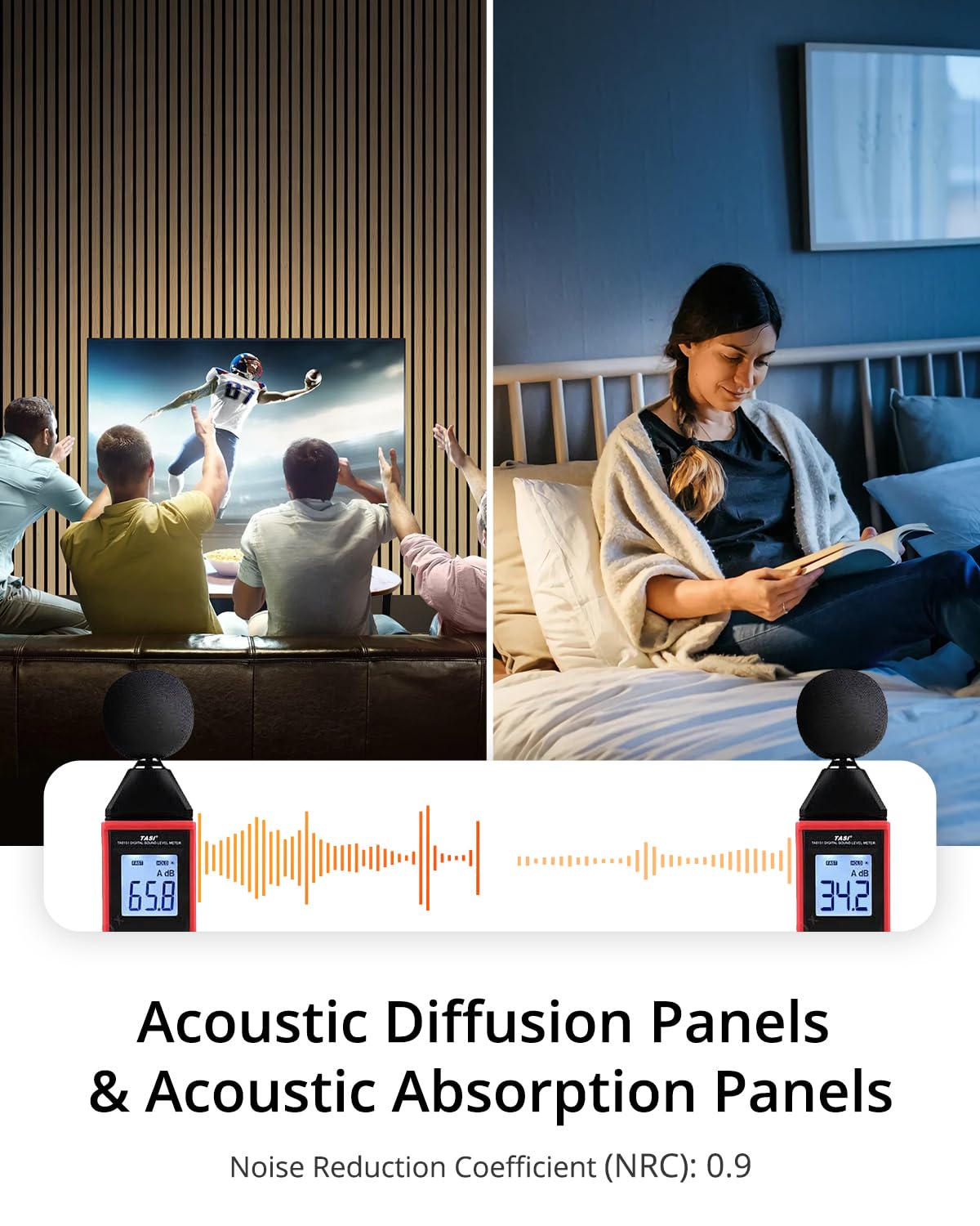 Wood Panels for Wall, Wood Wall Panels, Kuchoow Soundproof Wall Panels, 2 Pack 94.5"x12.6" Acoustic Wood Slat Wall Panels, Wall Wood Panels, Sound Dampening Panels, Natural Light Oak