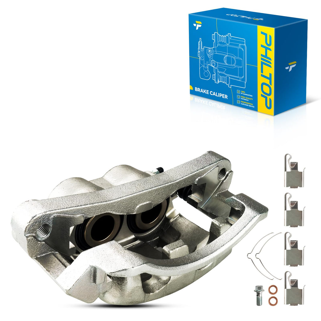 PHILTOP 18B5046 18B5047 Rear Disc Brake Caliper Assembly Fit for 2007-2017 Jeep Wrangler, 2008-2012 Jeep Liberty, 2007-2011 Dodge Nitro, 2018 Jeep Wrangler JK