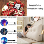 بالشتک گوه‌ای تِسیکا طوسی تیره برای تکیه‌گاه تخت، بالشتک بزرگ تکیه‌گاه، بالشتک گوه‌ای بزرگ، تکیه‌گاه نرم و حمایتی تخت، بالشتک‌های مطالعه برای نشستن در تخت با روکش قابل جدا شدن