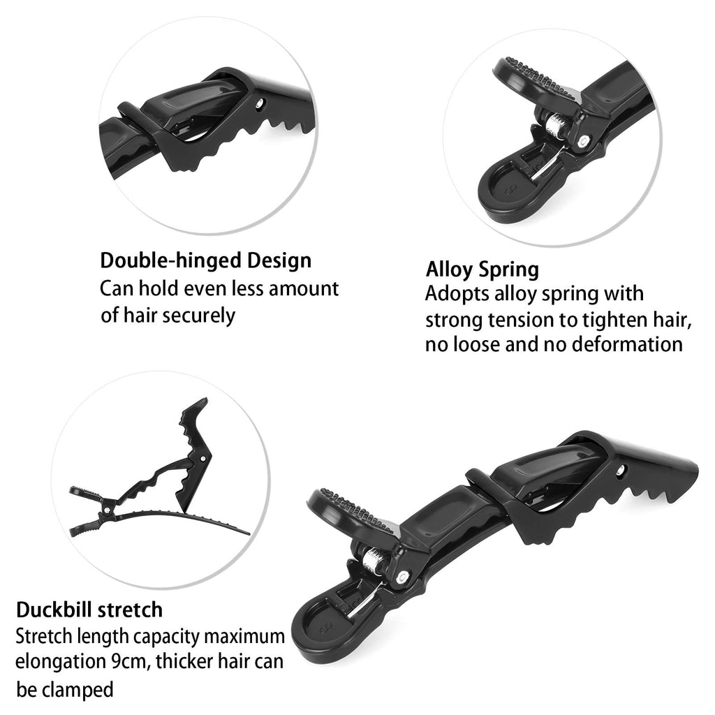 Rat Tail and Parting Combs with Styling Clips: 3 Metal Teasing Combs for Braids, 7 Professional Sectioning Hair Clips