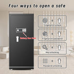 [2025 New Wifi Smart Safe]FABAO 17.5 Cu.Ft.Extra Large Home Safe,Heavy Duty Digital Security Safe with Built-In Drawer and Removable Shelves,Waterproof and Fireproof Safe for Home Hotel Office