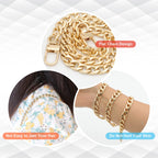 4 pièces chaînes plates de remplacement en fer de différentes tailles, sangle de chaîne en métal pour sac à main DIY, sac à bandoulière, sac à main, pochette par RAPUDA (15.4 Inch, 23.6 Inch, 31. 4 Inch, 47.2 Inch) Or