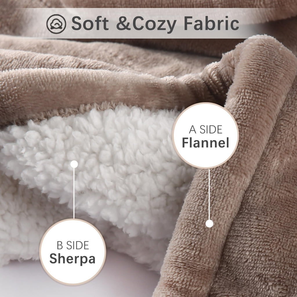 Coperta Elettrica Riscaldata Plaid con 5 Livelli di Riscaldamento e Spegnimento Automatico dopo 4 Ore, Plaid Riscaldato 50"x60" con Certificazione ETL e FCC per Casa e Ufficio, Lavabile in Lavatrice, Grigio Scuro